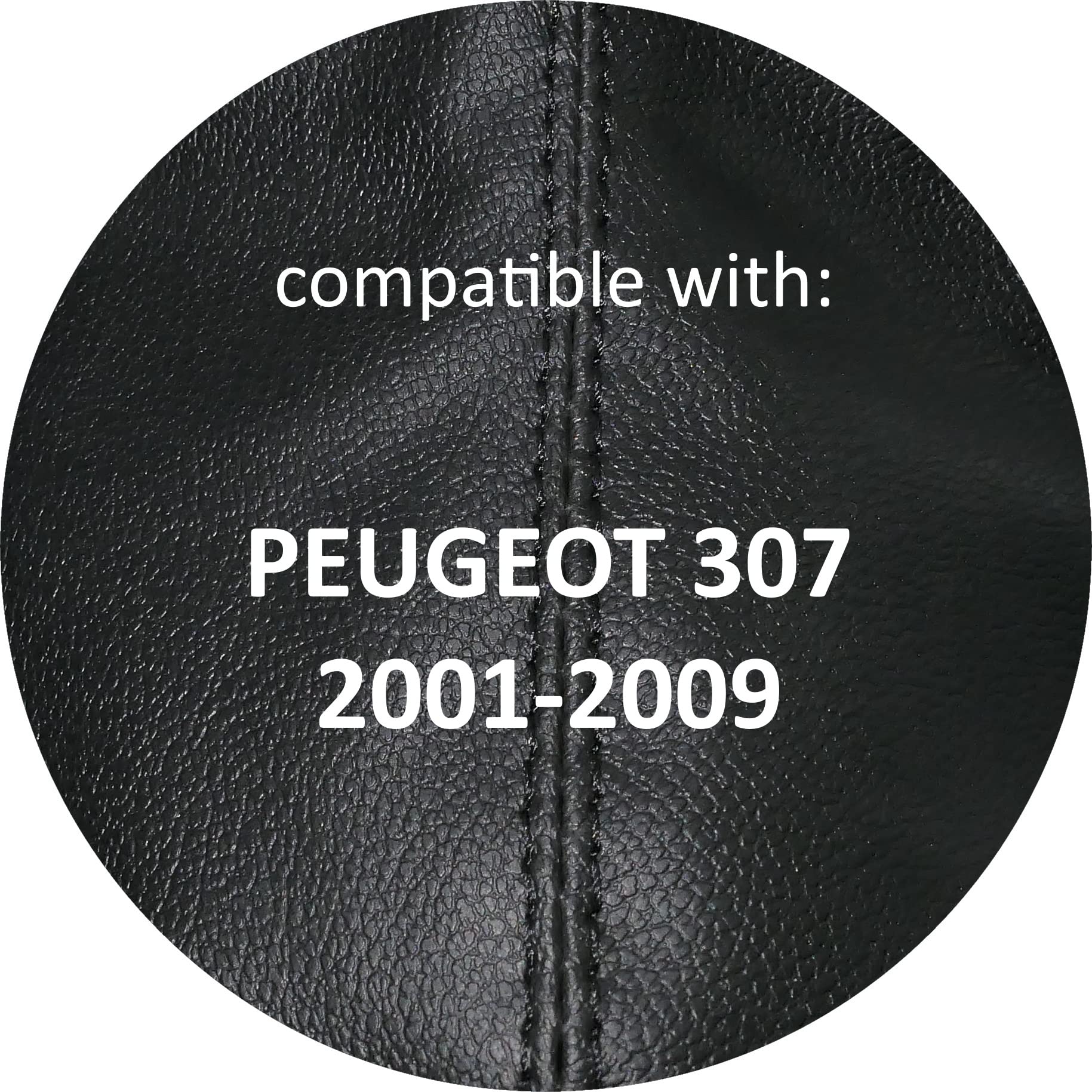 Soufflet De Levier De Vitesse AERZETIX Pour Peugeot 307 (2001-2009) - Cuir Synthétique Noir
