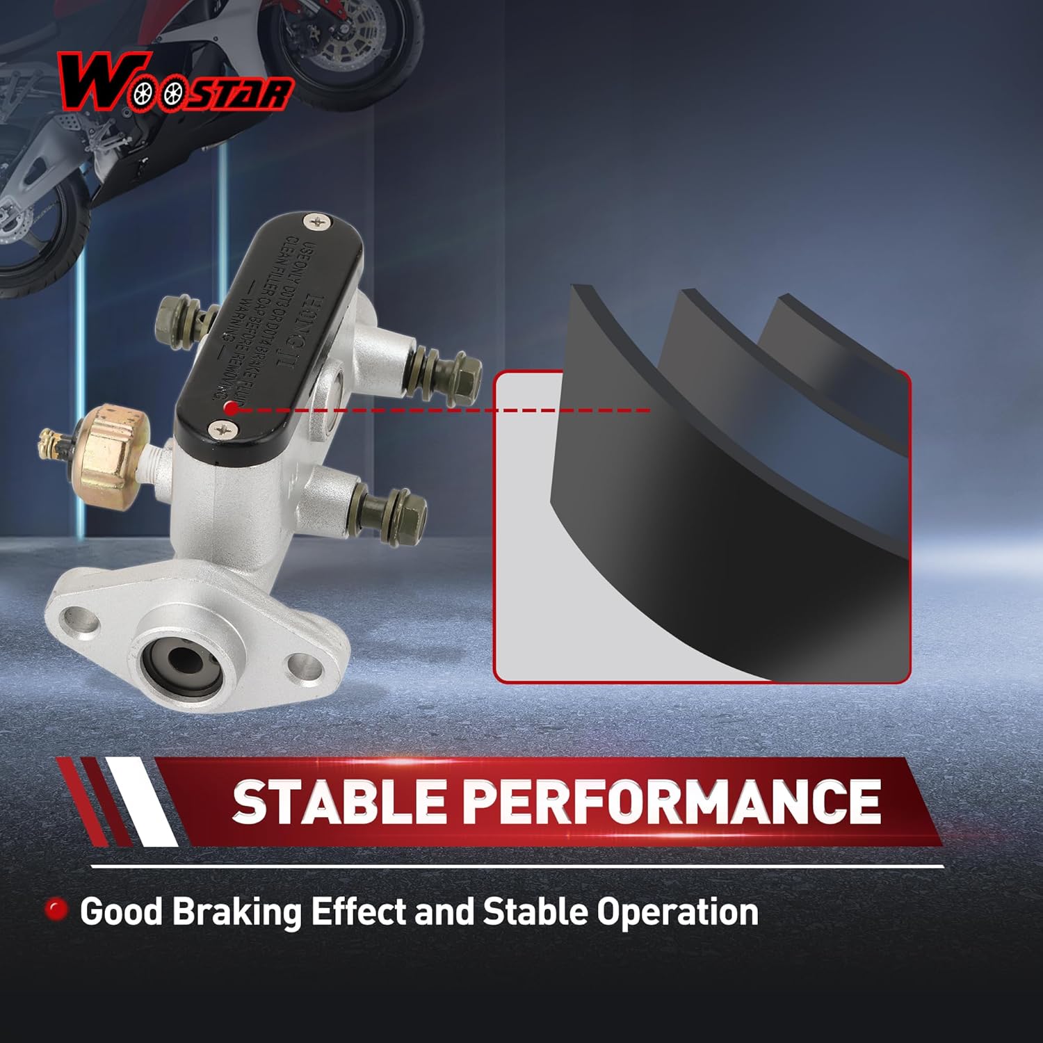 WOOSTAR Brake Master Cylinder Replacement for Odes UTV Dominator Raider 800 1000 X2 X4 Tomberlin Crossfire 150 150R Go Kart Buggy 150cc 170cc 180cc UTV OEM 13206010400