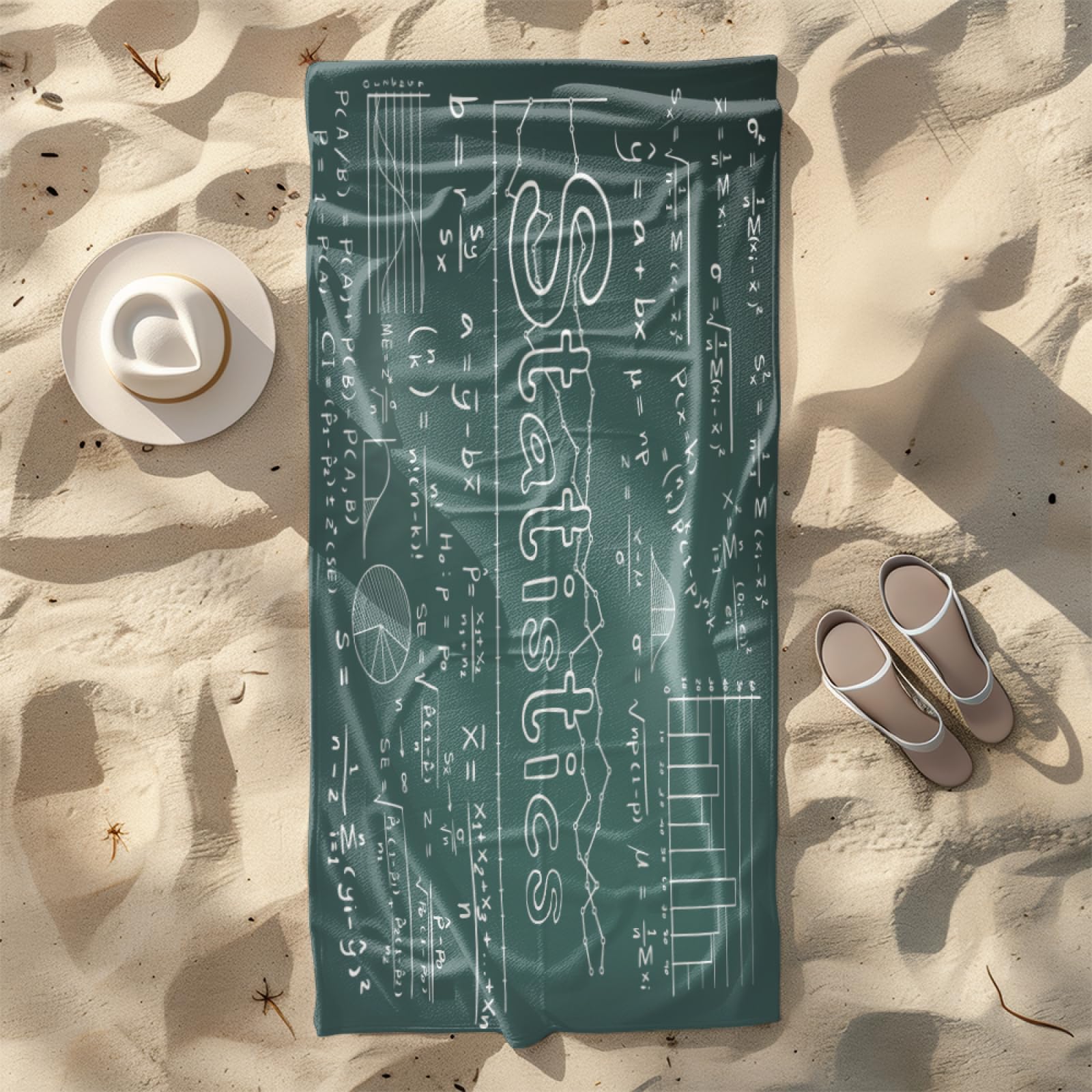 Tapis de Plage XXL Anti Sable Lettre Géométrie Serviette Piscine Adulte,Natte De Plage Pliable, Voyage Accessoires De Plage Camping,Serviette de Bain Personnalisée