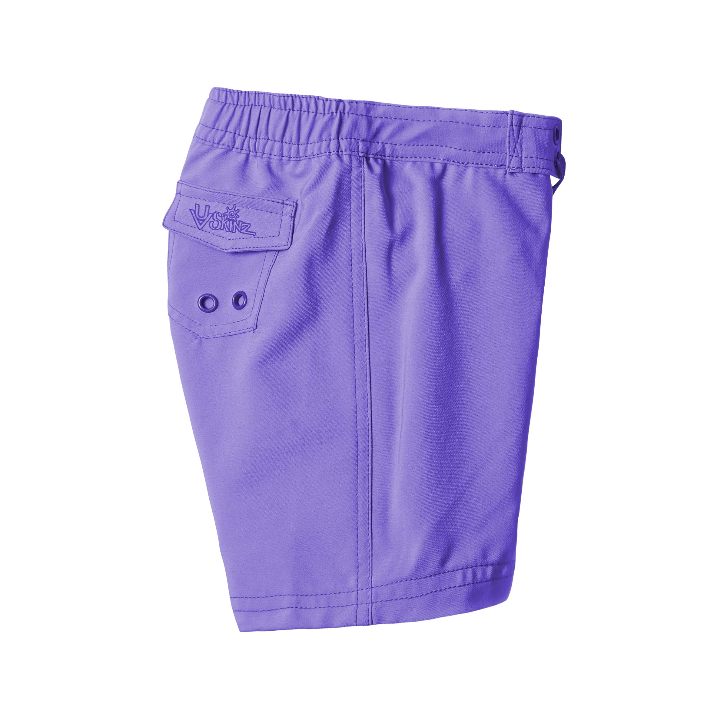UV SKINZ Girls' Board Shorts with UPF 50+ Sun Protection - Lined Board Shorts, Swim Bottoms - Purple - 14