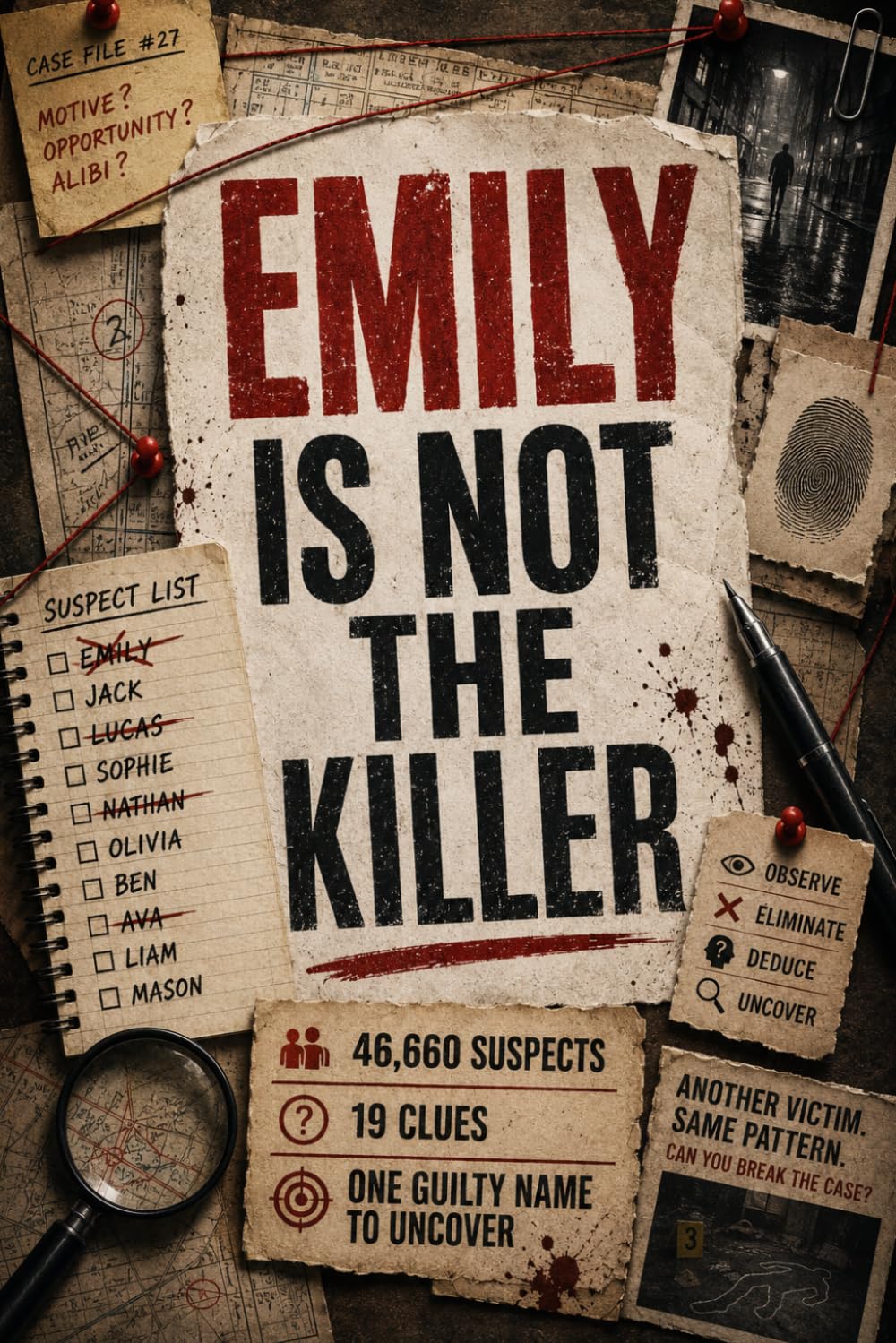 EMILY IS NOT THE KILLER: 46,660 Suspects, 19 Clues, One Guilty Name to Uncover