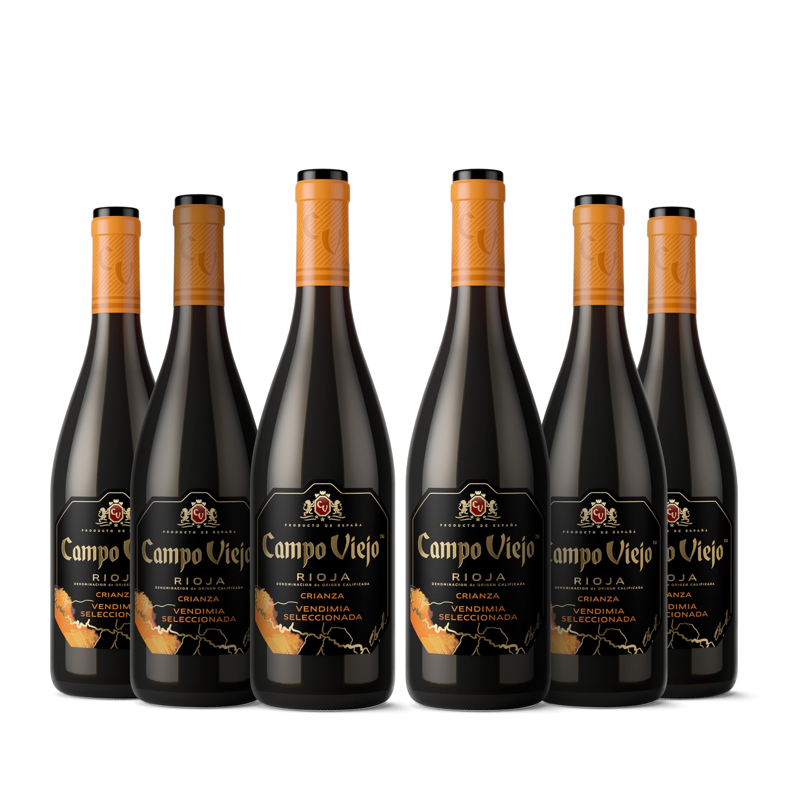 Campo Viejo Crianza Vendimia Seleccionada D.O.CA Rioja Vino Pack de 6 - 750ml