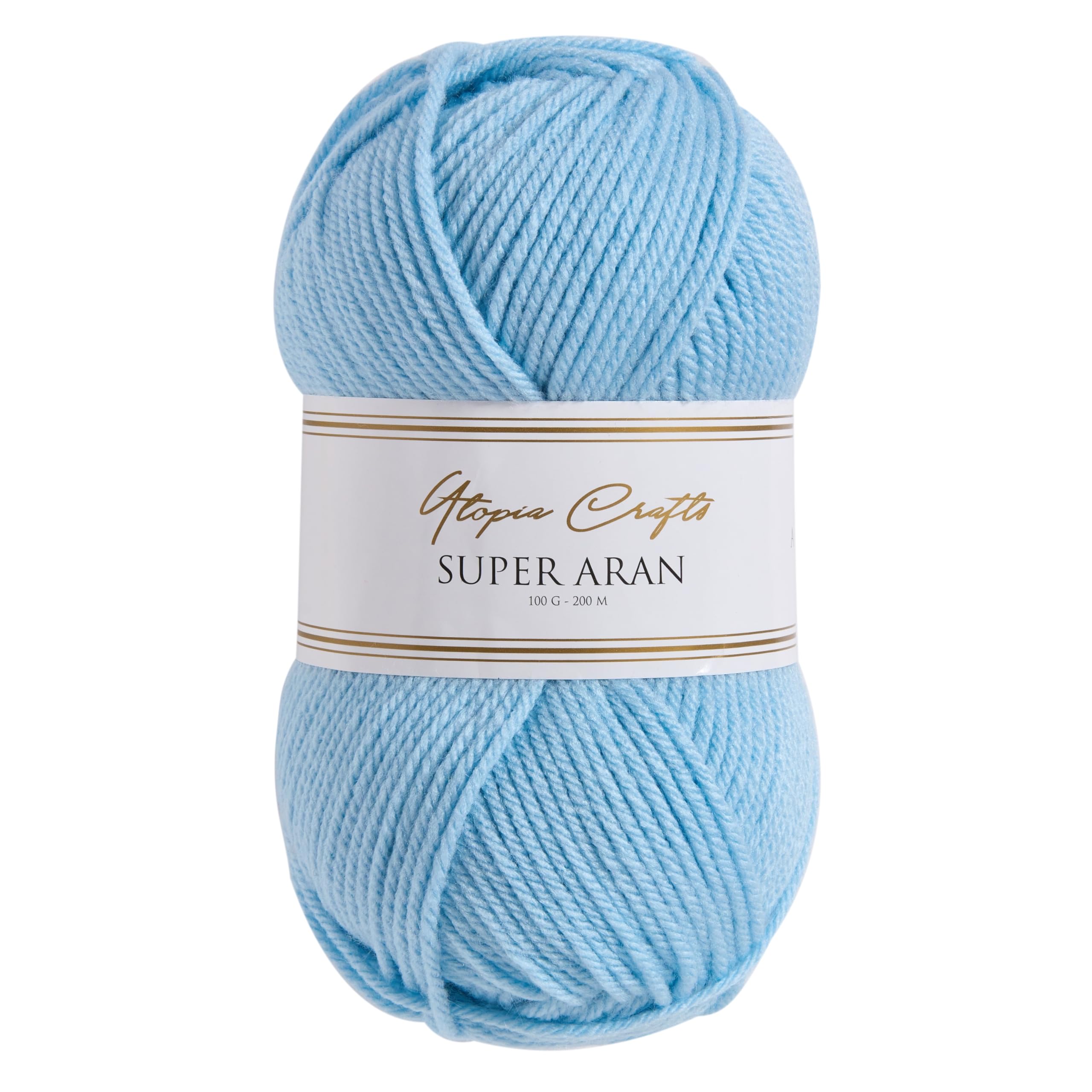 Utopia Crafts Super Aran Knitting and Crochet Yarn 100g (Azure Breeze)