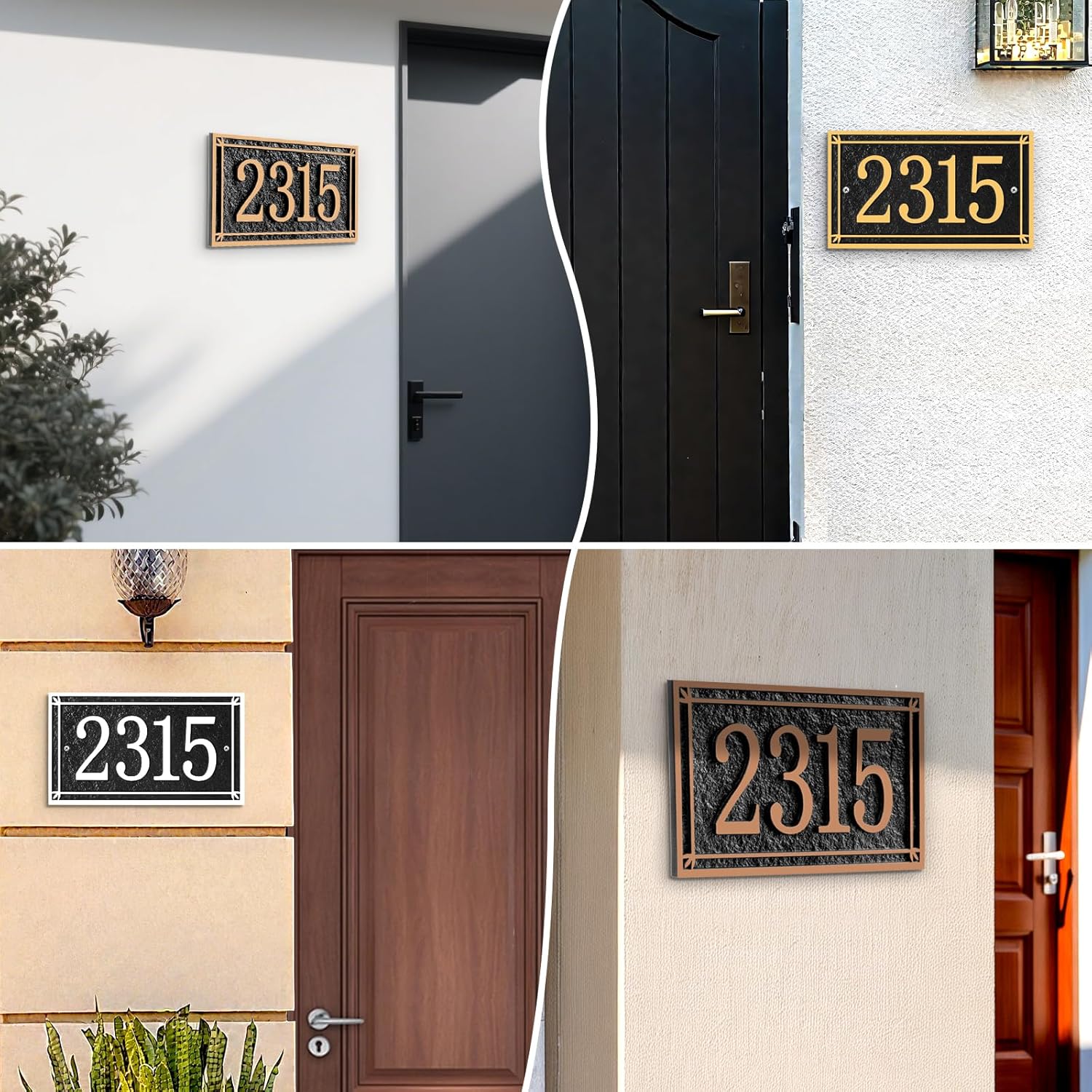 Address Plaque Large Options - Address Signs for Houses, Address Plaque, Home Custom Address Numbers for House Yard Outside,Home,Wall,Mailbox,Yard,Indoor/Outdoor Use,Style 3