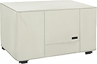 Vista 13 de NettyPro Cubierta Rectangular Impermeable para Fogata al Aire Libre para Mesa de Fogata de Gas Propano Rectangular, 48 x 28 x 24 pulgadas, Negro