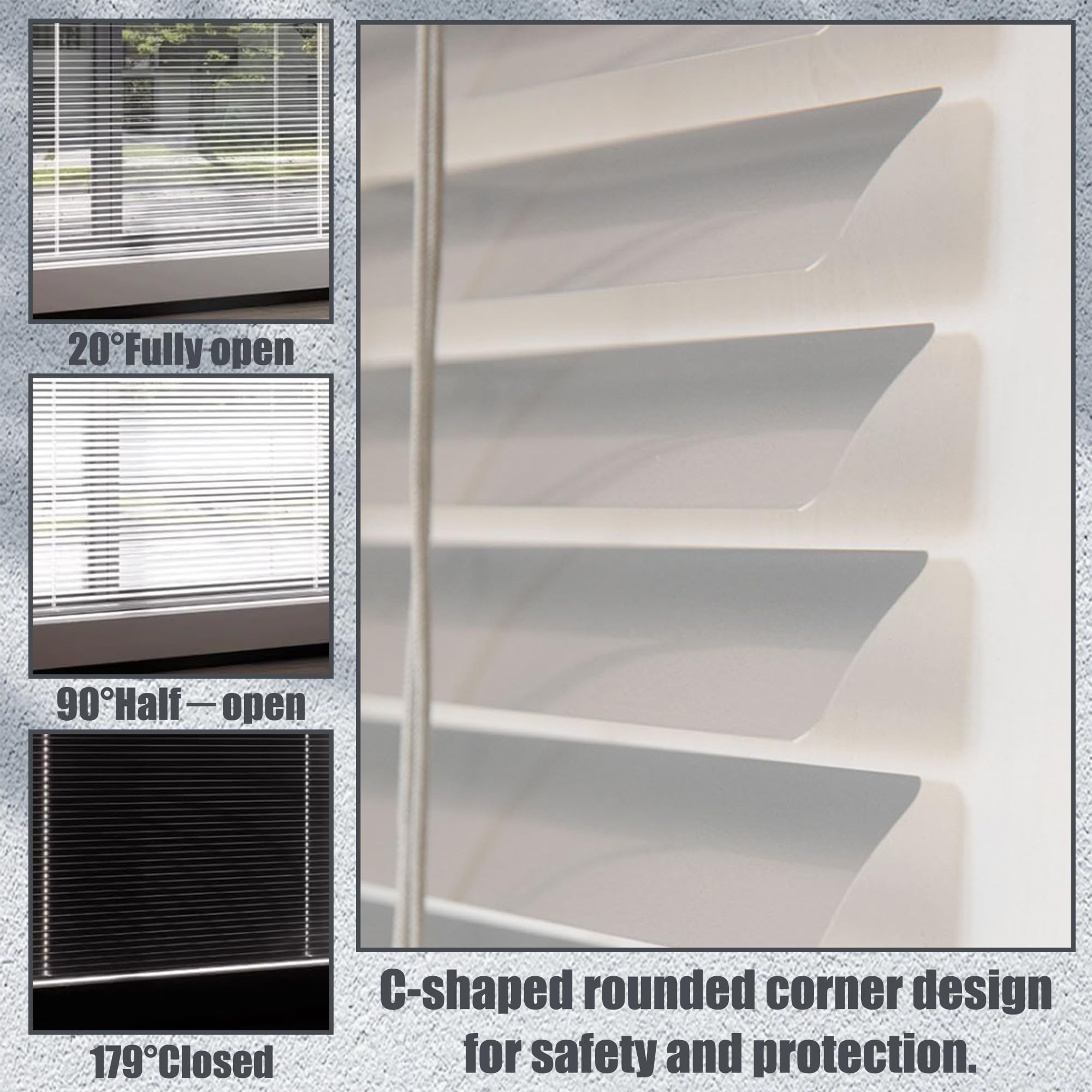 Persiana de Aluminio 90 x 90 cm Privacidad Interior Persiana Veneciana Blackout Todas Las Piezas de Montaje Incluidas para Baño Cocina Salón Dormitorio Oficina y Puerta, Azul