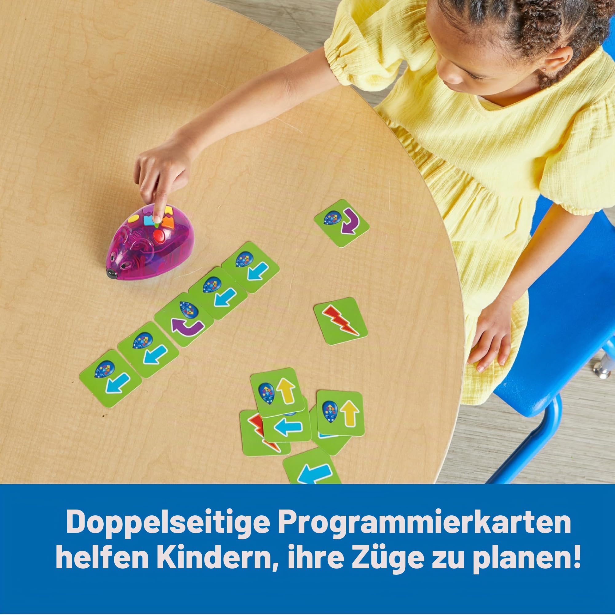 Learning Resources Code & Go Roboter-Maus, wiederaufladbar, Spielzeug für 4-jährige Jungen und Mädchen, bildschirmfreier interaktiver programmierbarer Roboter