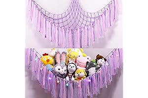59 inch Stuffed Animal Storage Hammock with LED Light