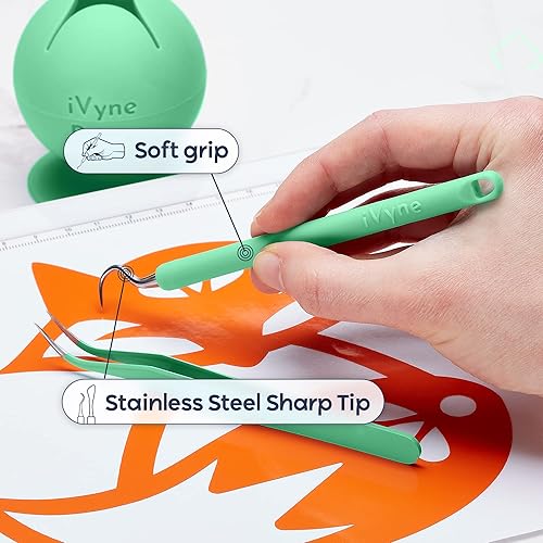 Miniatura 3 de iVyne Kit de herramientas de deshierbe de vinilo de alta calidad y recolector de desechos de deshierbe herramientas de agarre suave con bayas,