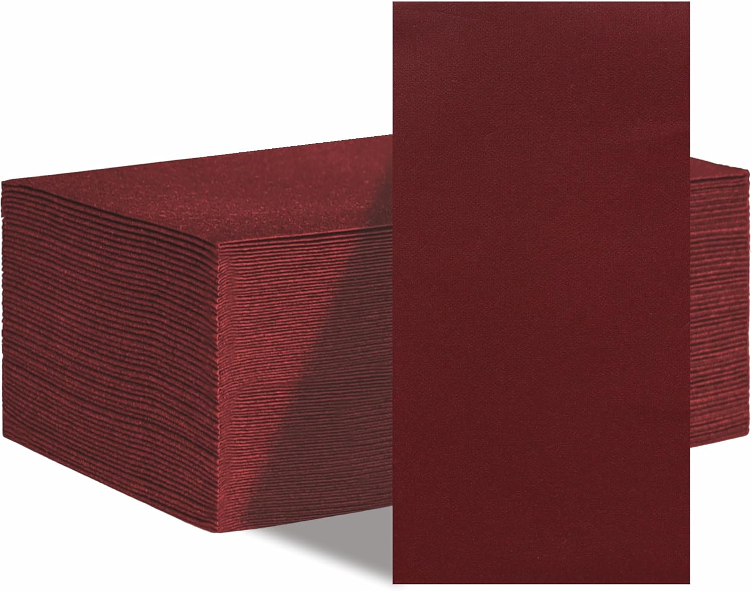 Disposable Paper Napkins Linen Feel Burgundy Dinner Napkins Guest Towels Cloth Like Npakins For Bathroom,Party, Weddings and Events-12" x 17",100 Pack