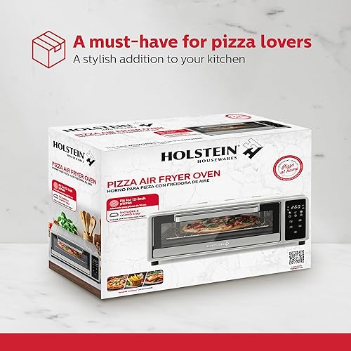 Miniatura 10 de Holstein Housewares Horno freidora de aire para pizza de 12 pulgadas, horno de convección de encimera de 600 °F con tecnología de aire caliente