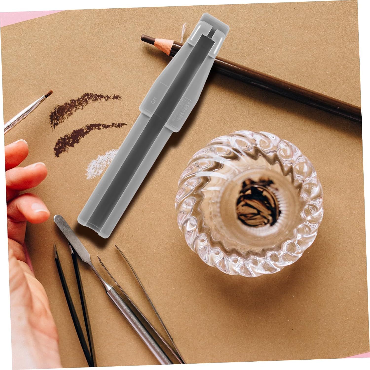 3pcs Eyebrow Sharpener Auxiliary Tool Makeup Pencil Sharpeners Women Eyebrow Trimmer Portable and Makeup Supplies