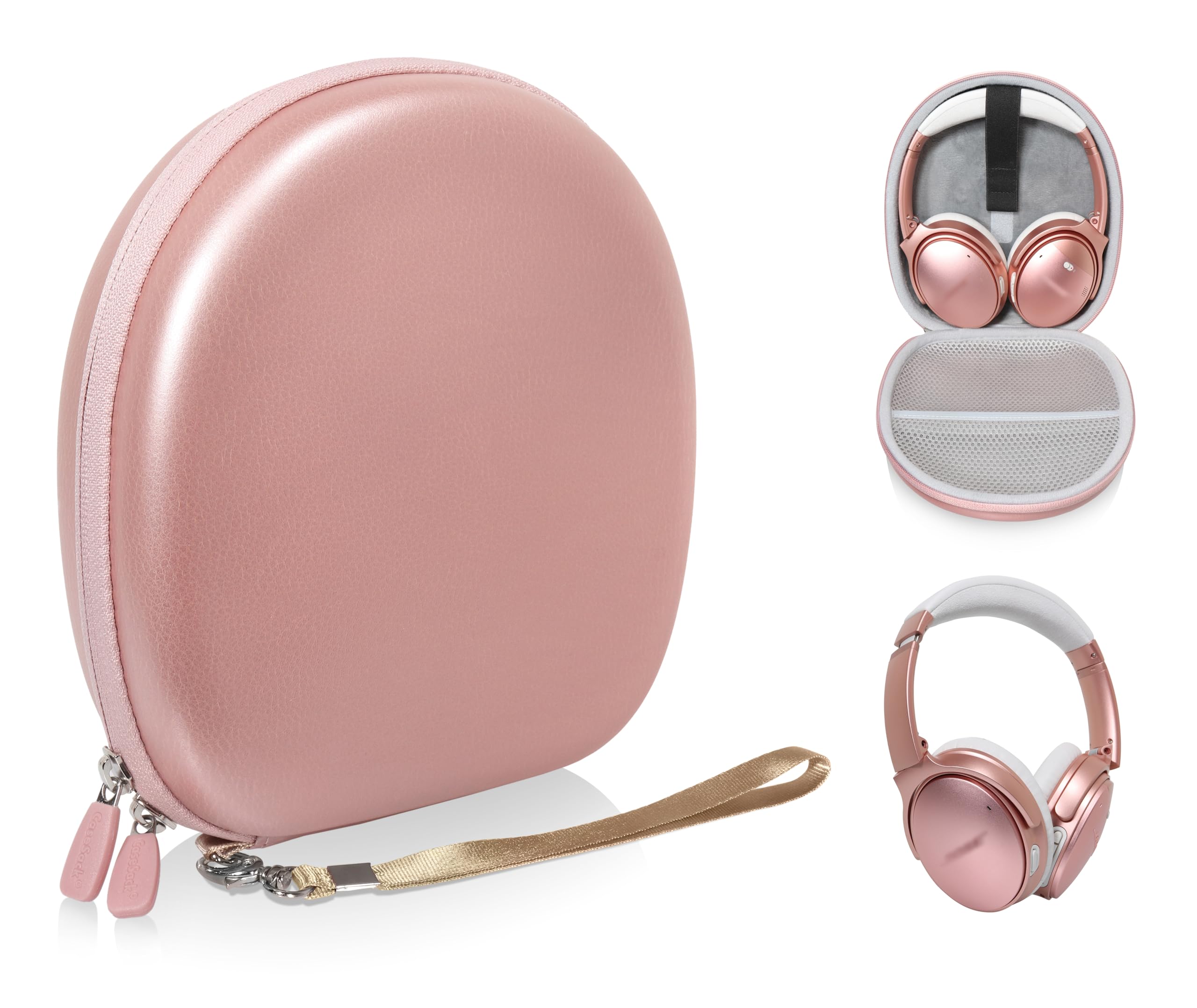 CaseSack Headphone Case for Bose QuietComfort QC45, QC35II, QC35, QC25, QC15, QC3, QC2, Around-Ear AE2w, AE2i, AE2, TP-1, SoundLink On-Ear, OE, OE2,