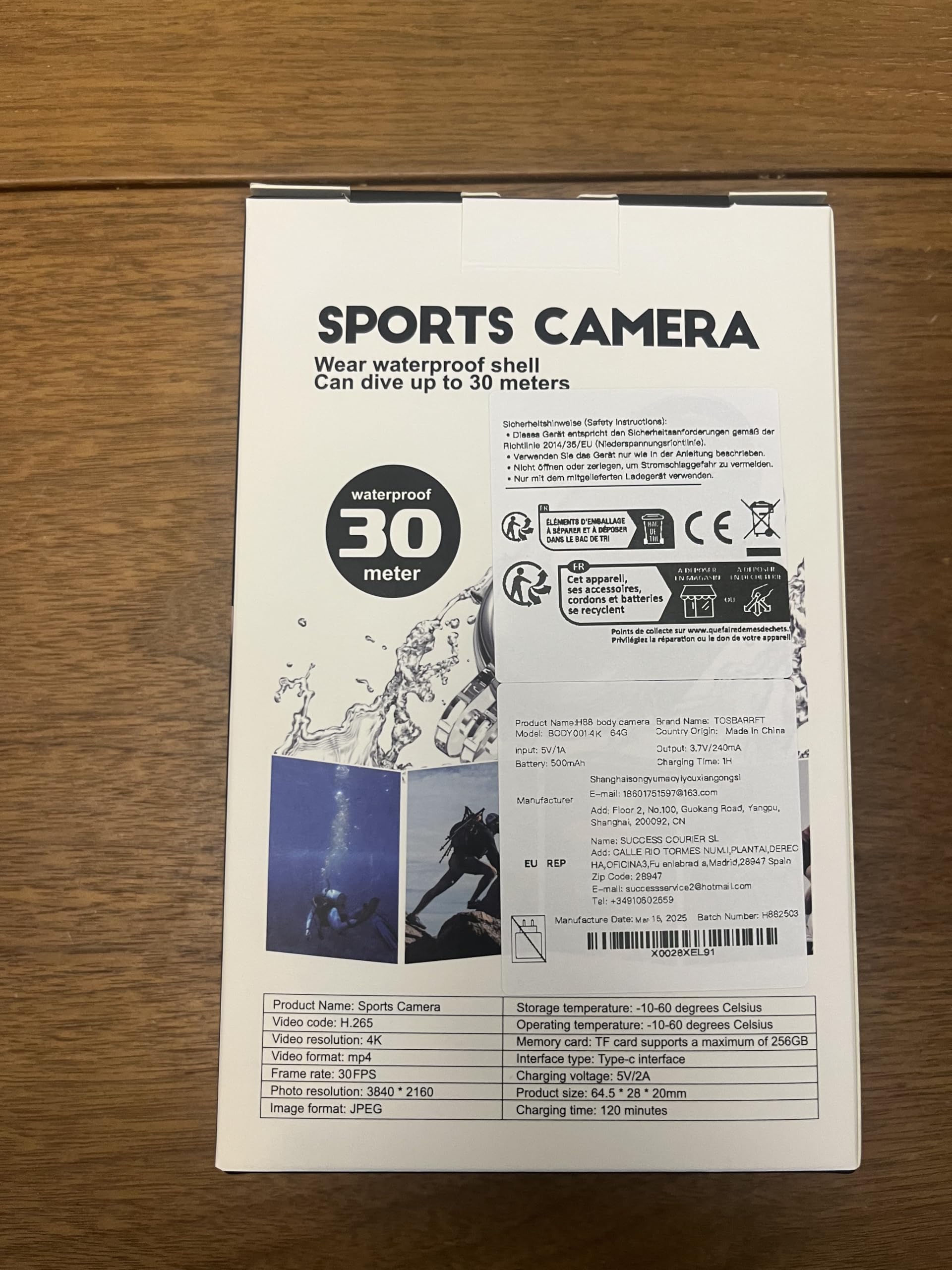 Cámaras corporales 4K con Seguimiento de Audio y Video, cámara Corporal 4K Impermeable, magnética y con Clip de 360°, batería de 120 Minutos para Ciclismo, Caminar con Animales (4K-P-64G)