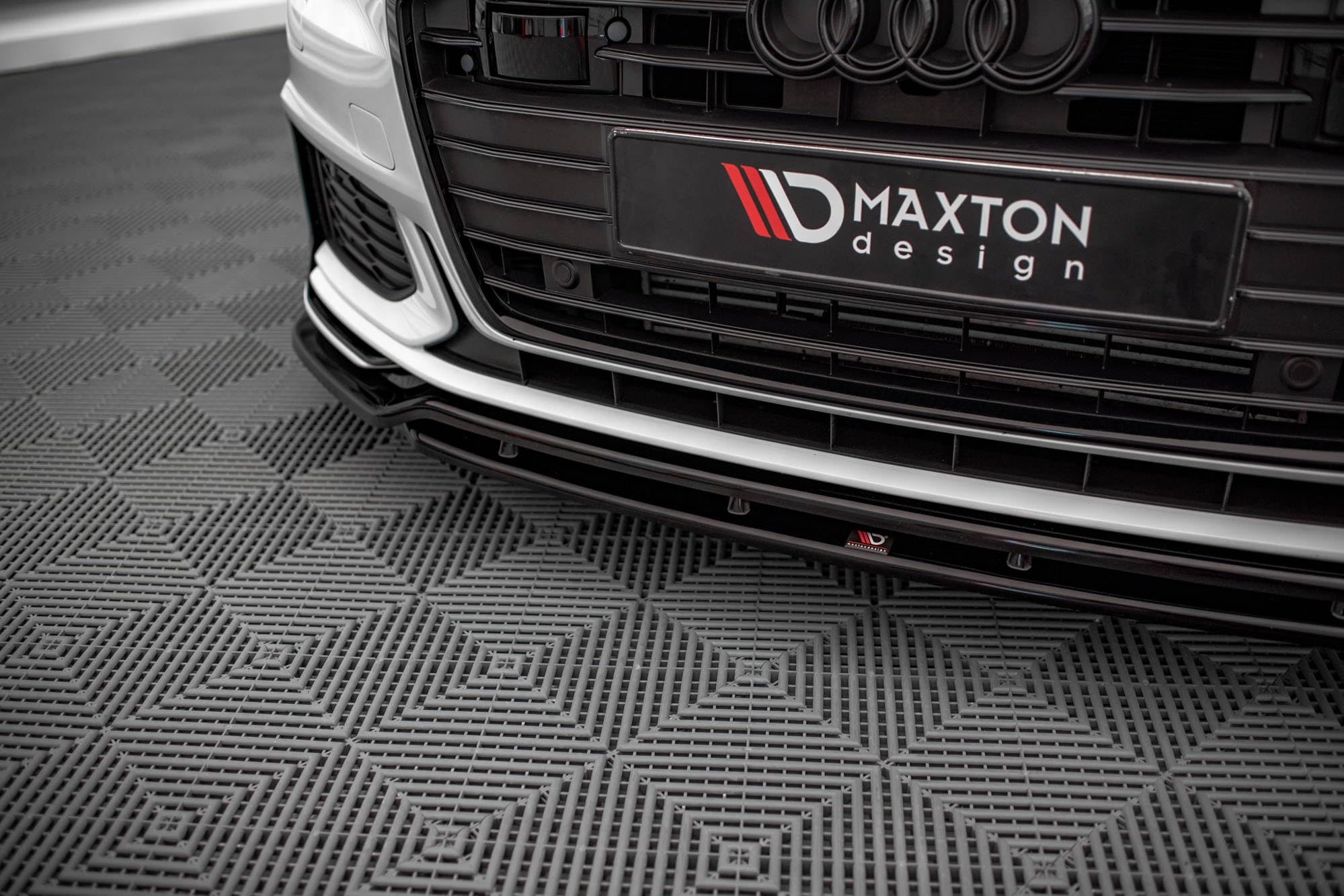Maxton Design Frontlippe V.3 für Audi S6 / A6 S-Line C8 Limousine/Avant 2018-2026 Hochglanz schwarz