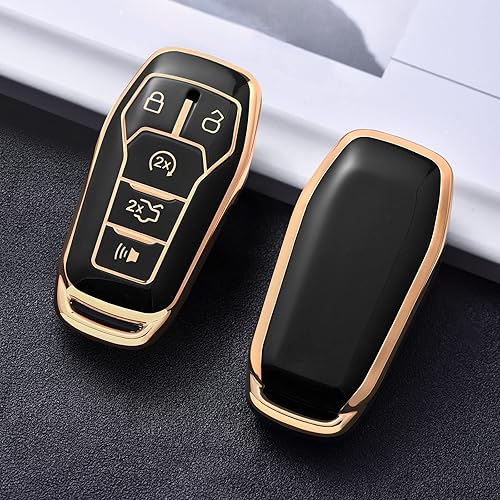 Miniatura 9 de ELOHEI Funda para llavero de automóvil de TPU suave para Ford, compatible con Ford F150 Explorer 2013-2016 Ford Fusion 2015-2017 Ford Mustang Edge