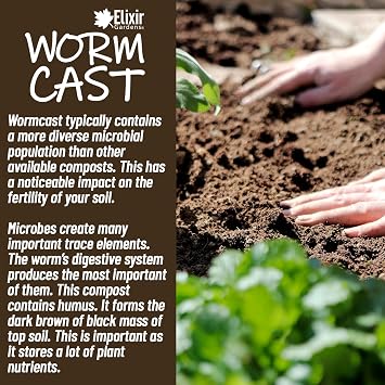 Elixir Gardens | 100% Organic Wormcast | Multi Purpose Compost Nutrient Rich Soil Improver | Various Quantities Available | 40 Litres