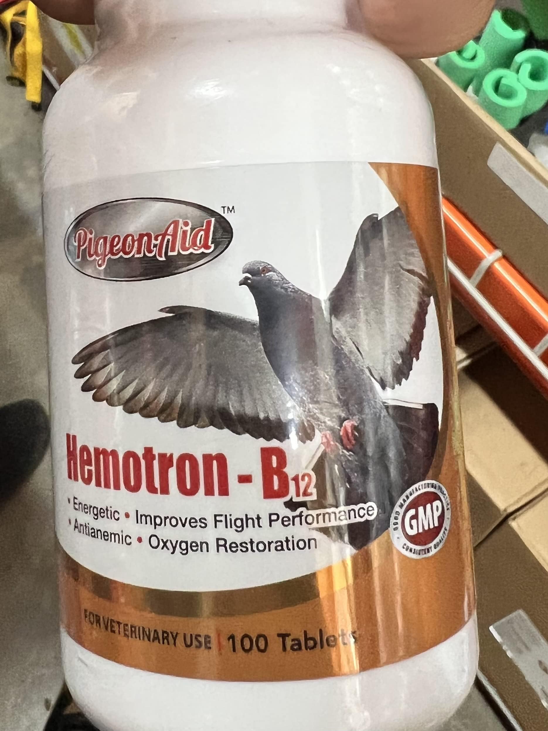 Hemotron B-12 Pigeons 100 Tablet para Palomas