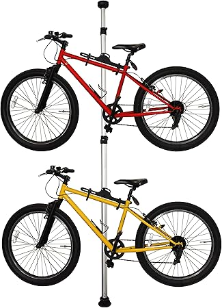Amazon 自転車スタンド 天井突っ張り式 スタンド 室内 2台用 自転車 収納 自転車収納 バイク コンパクト Youten ユーテン ディスプレイスタンド