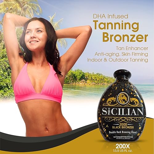 Miniatura 4 de The Sicilian 200X loción bronceadora negra oscura – mejor loción bronceadora para la piel brillante – bronceado gradual y loción bronceadora sin sol