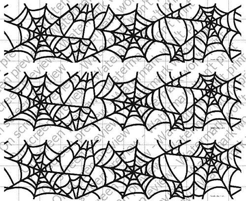 Halloween Spider Webs - Borde comestible para tartas - Juego de 3 tiras