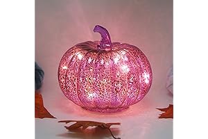 Halloween Glass Decorations - Mercury Glass Pumpkin Light