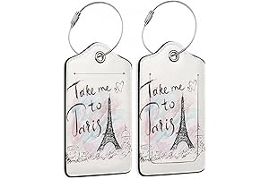 2 Piece Eiffel Tower Paris Luggage Tags