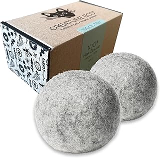 Creature ECO 100% Organic Wool Dog Balls 2-Pack - All Natural Large Dog ...
