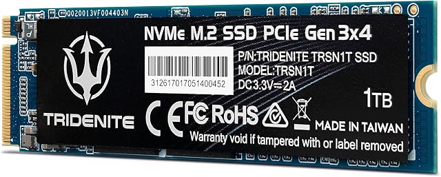TRIDENITE 1 TB NVMe M.2 2280 PCIe Gen 3x4 Internal Solid State Drive (SSD)