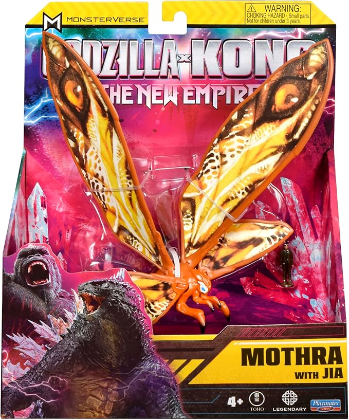Figura de Acción PlayMates Mothra con Jia Godzilla X Kong 6" miniatura 5