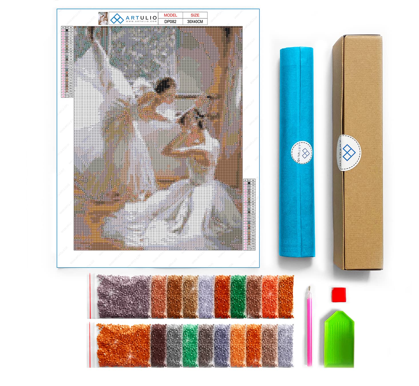 2 Stylos Peinture Diamant Multifonctions - Forme Pot De Fleur, Pointe Pour Perles, Arts Créatifs Et Nail Art