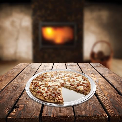 Miniatura 4 de Fantes - Sartén para pizza con borde ancho, aluminio pesado, original del mercado italiano desde 1906