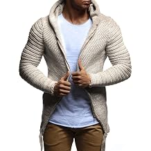 Leif Nelson LN20741 Mens Zip Knit Hoodie Slim Fit