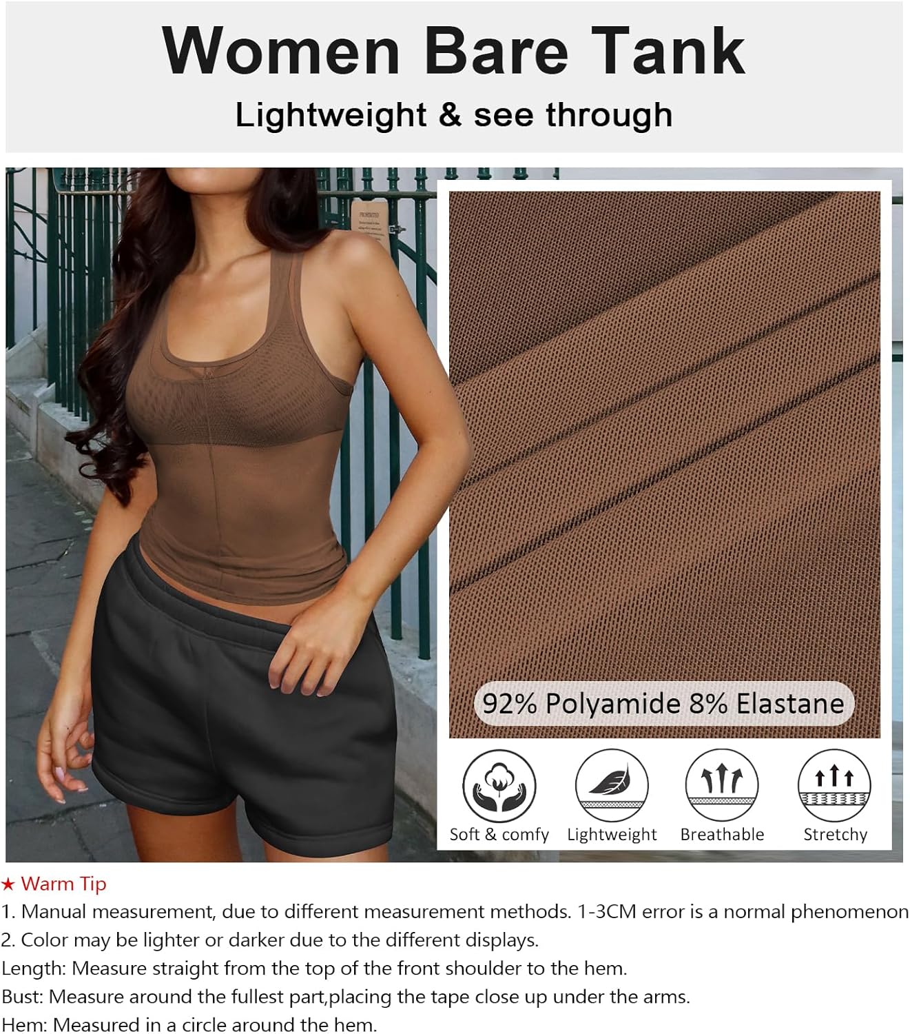 Sexy Mesh Sheer Tops for Women See Through High Neck Low Cut Scoop Back Slim Fitted Tank Mesh Shirt Going Out Tops - Image 6