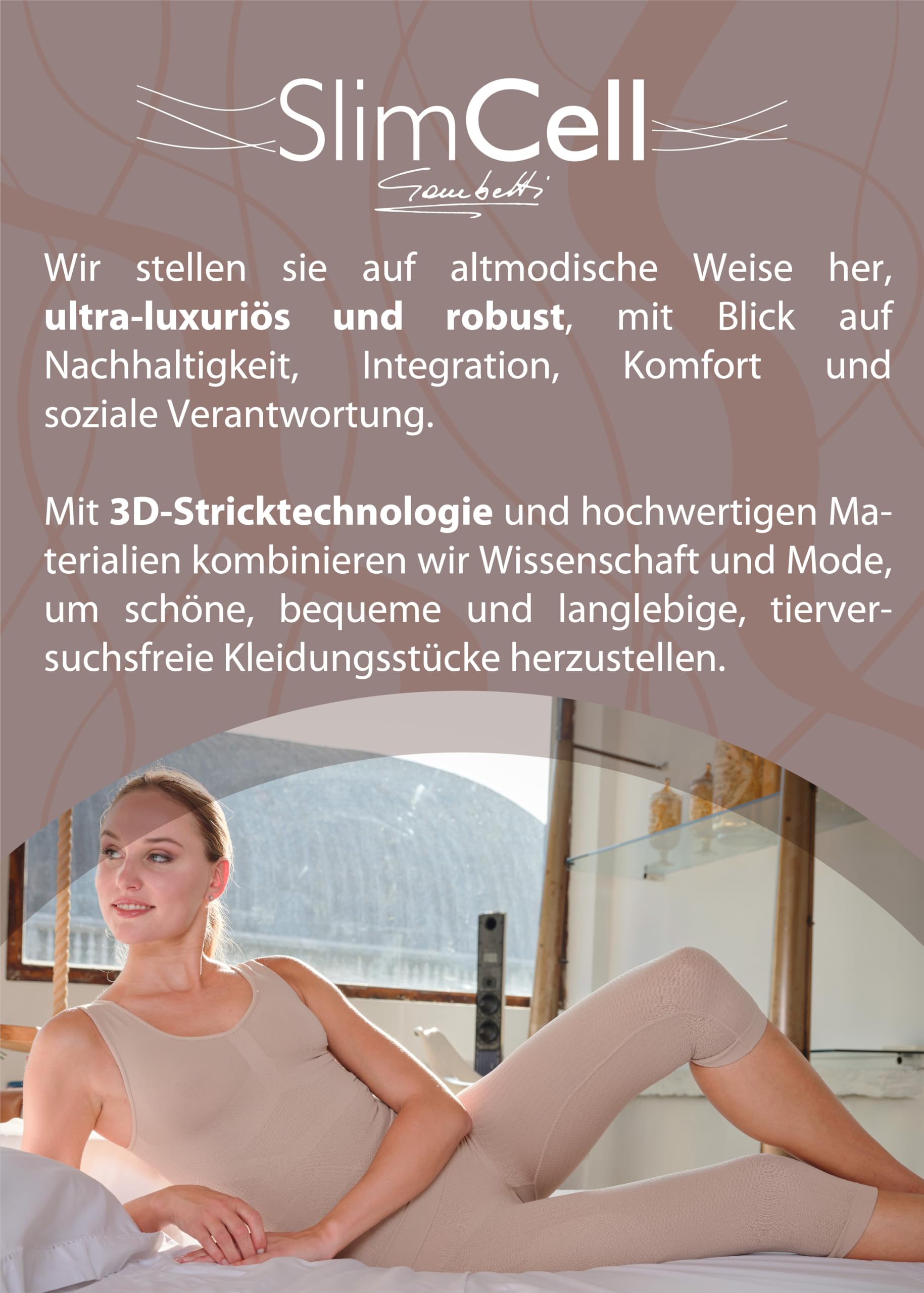 Shapewear Damen Bauchweg Anti Cellulite Hose - Anti Cellulite Leggings, Drenierende Shorts, Nahtlose Miederhose mit Bein, Shaping Unterwäsche Damen, Kompression - Made in Italy