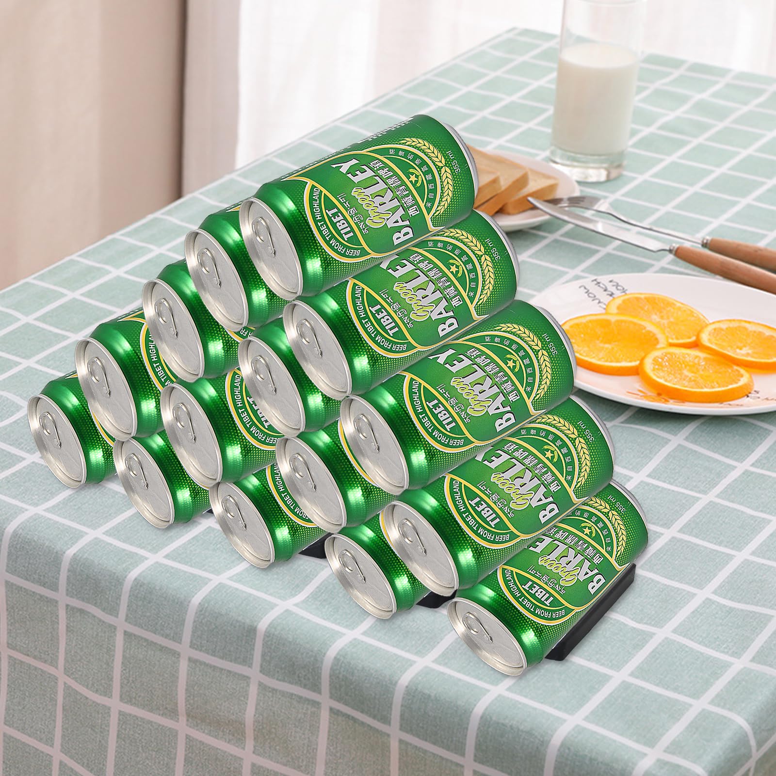 Porte-Bouteilles Silicone Pour Frigo - Lot De 2 | Empilable, Pliable | Support Canettes Et Bouteilles
