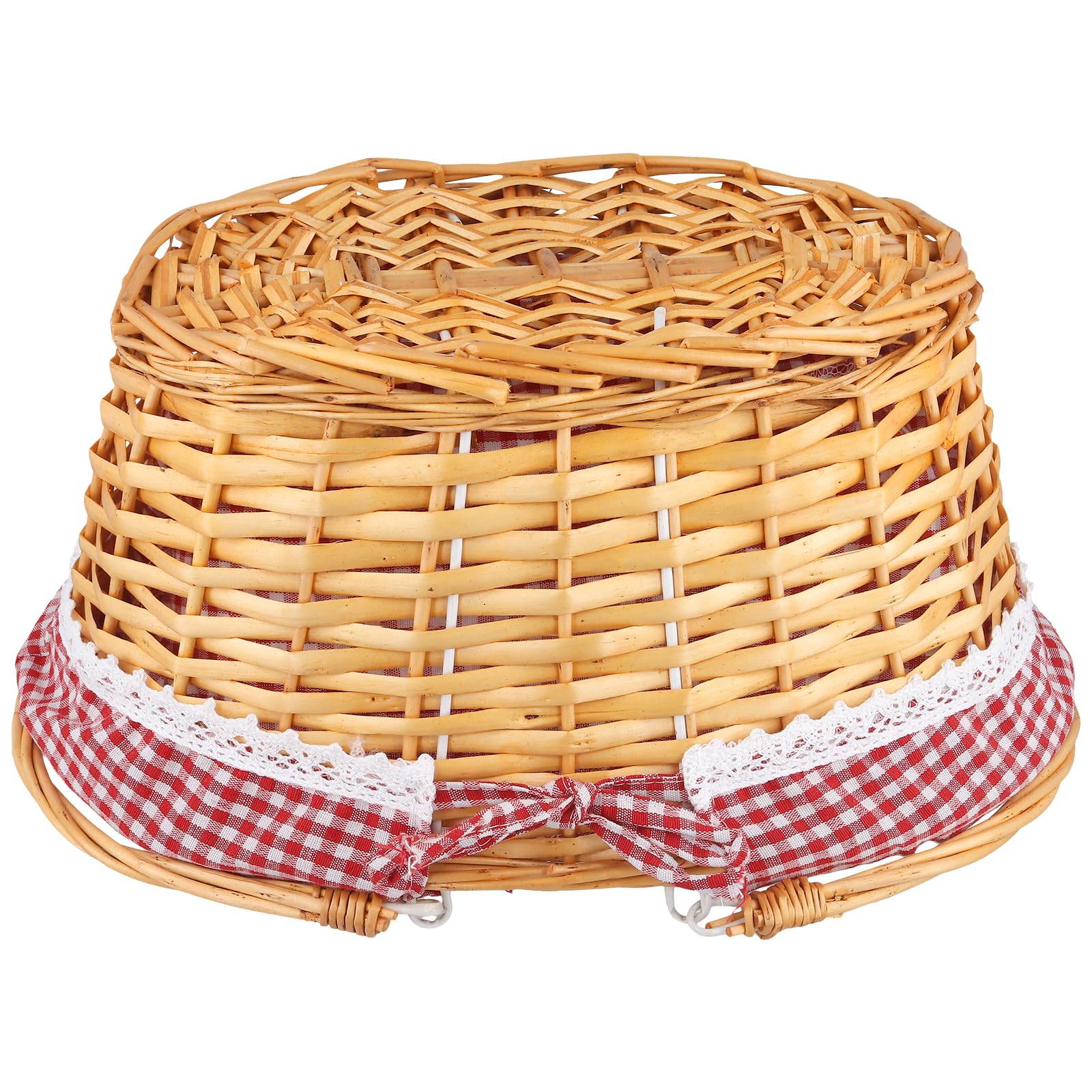 37 x 28 x 17 cm - Fabriqué à la main - En osier - Avec anse - Panier de pique-nique avec doublure - Pour pique-nique, camping