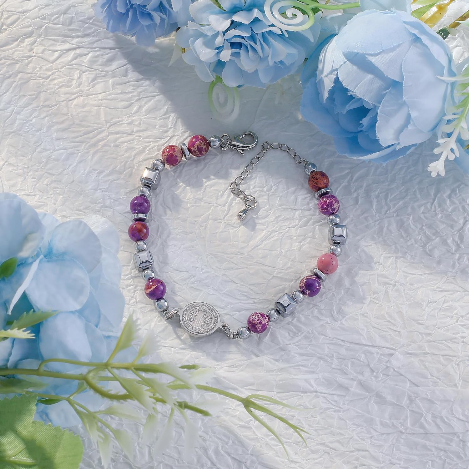 My Saint My Hero Bracelets St Benedict Bracelets Saint Benedict Medal Blessing Bracelet St Benedict Bracelets For Women Prayer Bracelet For Women - Image 2