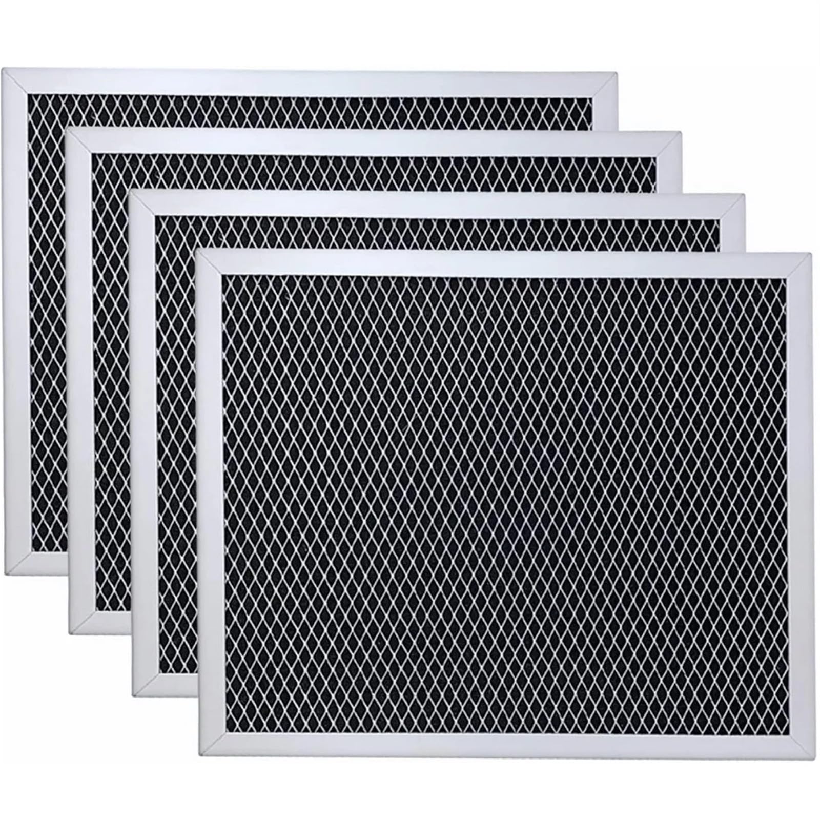 Remplacement du filtre de la hotte aspirante Lot de 4 filtres à charbon en aluminium for hotte cuisinière compatibles avec Whirlpool