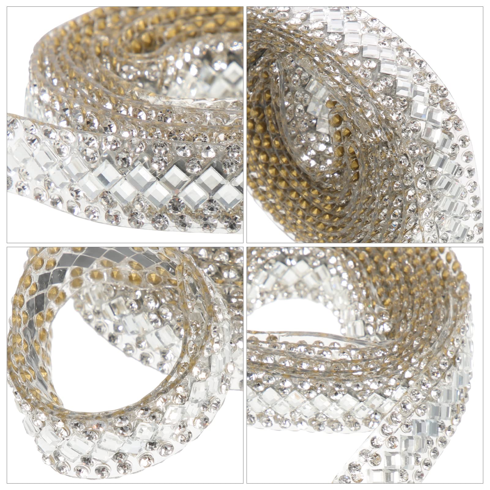 ACiyD Selbstklebendes Strassband Bling Diamond Ribbon Crystal Trim Roll Gem Sticker für DIY Art Crafts Auto Phone Wedding Dress Decoration