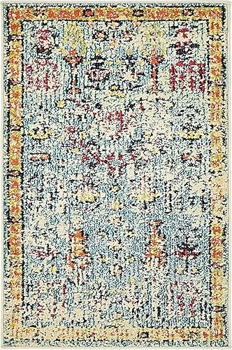 Unique Loom Colección Monterey - Alfombra de área Adobe (2' x 3' 1" Rectángulo Azul/Beige)