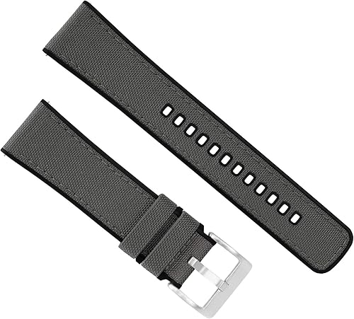 Miniatura 4 de BARTON WATCH BANDS con muelles de liberación rápida integrados - Silicona híbrida - Tela Cordura, correas de reloj híbridas de cuero resistente al