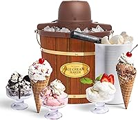 Vista 8 de Máquina para hacer helado Nostalgia Electric - Máquina de helado suave al estilo antiguo que prepara yogur congelado o gelato en minutos - Divertido