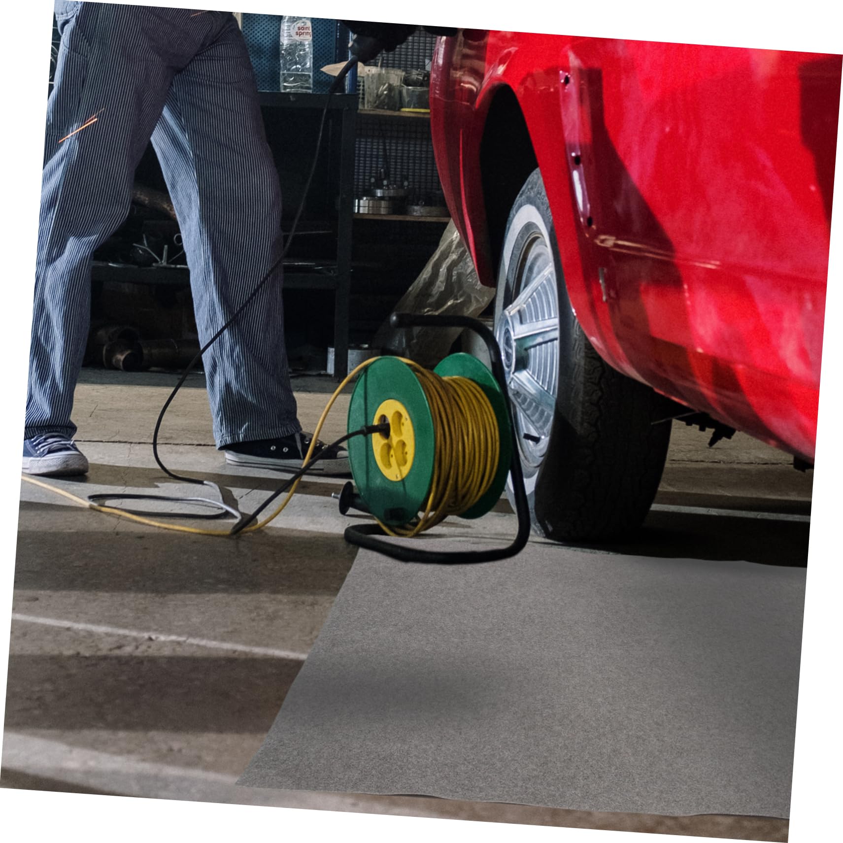 MAGICLULU Ölmatte für Garage und Auto Mehrfunktionale Filzmatte Kompakt und Saugfähig für Werkstatt und Kfz Wartung Schwarz