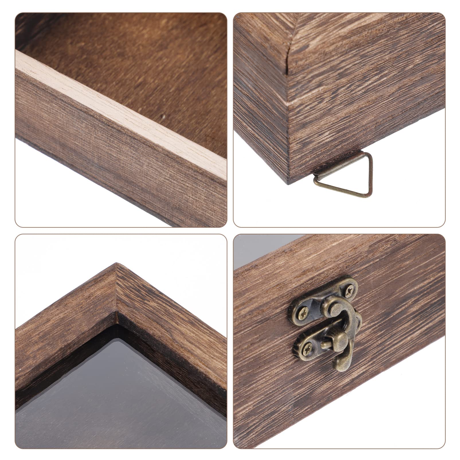 HOOTNEE 3pcs Box Butterfly Specimen Box Large Capacity Display Dried Flower Case Wooden Storage for Decorative Holder for Home