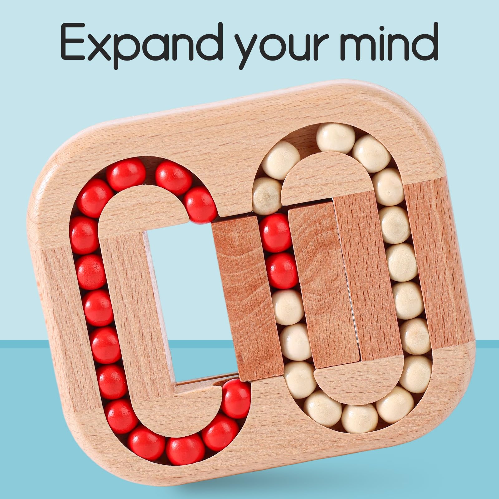 Jouet De Puzzle De Haricot Magique – Jeu De Réflexion Rotatif Du Bout Des Doigts | Puzzle Éducatif En Bois | Jouet De Concentration Anti-Stress Pour