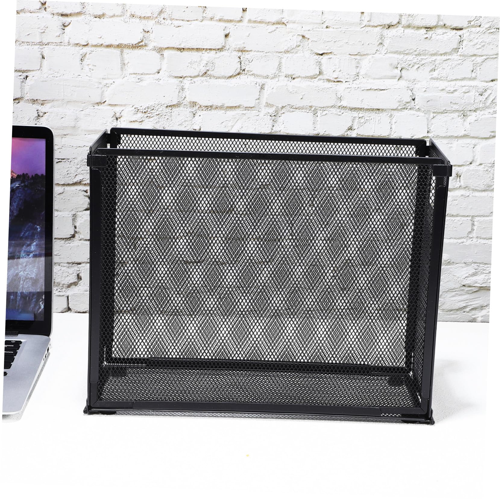 ARTIBETTER Compact Metal File Organizer Elegant Desktop Document Rack for Office Home Multi Functional Holder for Files Notebooks Easy Disassembly Space Saving Design