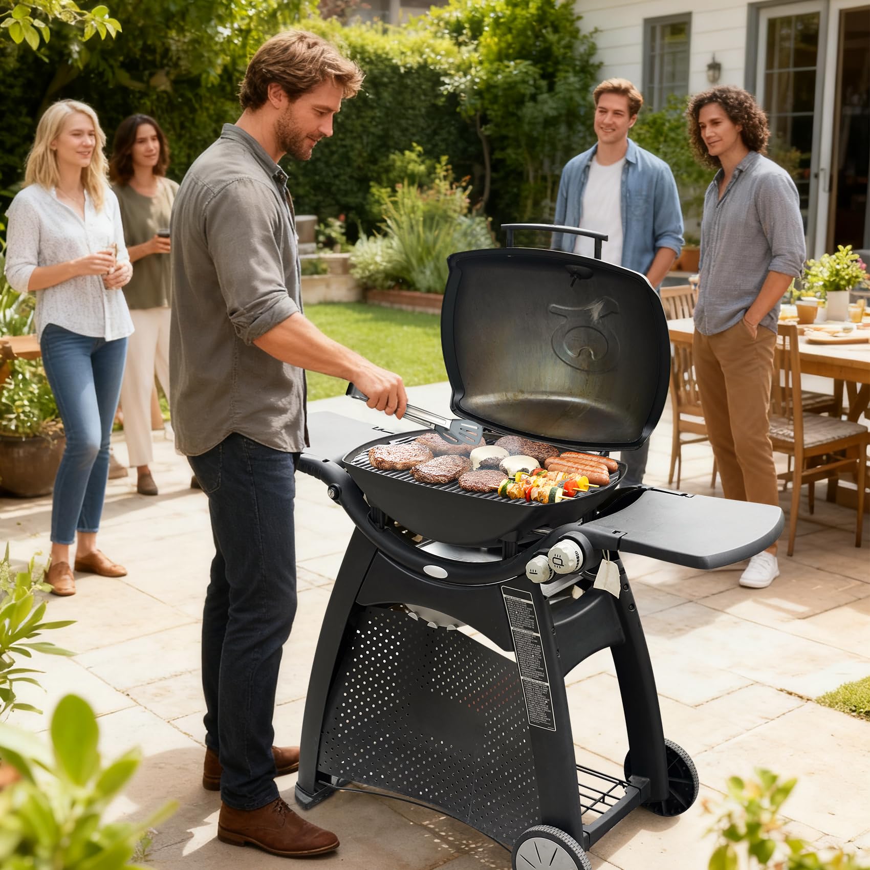 onlyfire Ghisa Griglia per Weber Q300 Q320 Q3000 Q3100 Q3200 Grill a Gas BBQ Grid Grill Ricambi Barbecue Accessori Set di 2