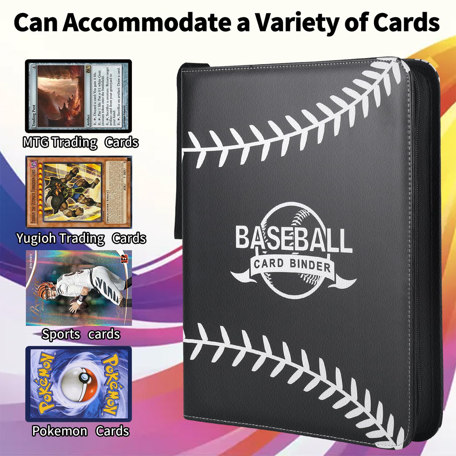 best baseball card binder 3D Baseball Card Binder with Vintage Design main image 1
