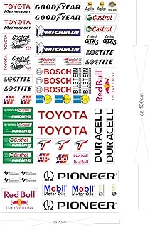 Toyota Logo Autoaufkleber Sponsoren Marken Aufkleber Decals Tuning Sticker Set
